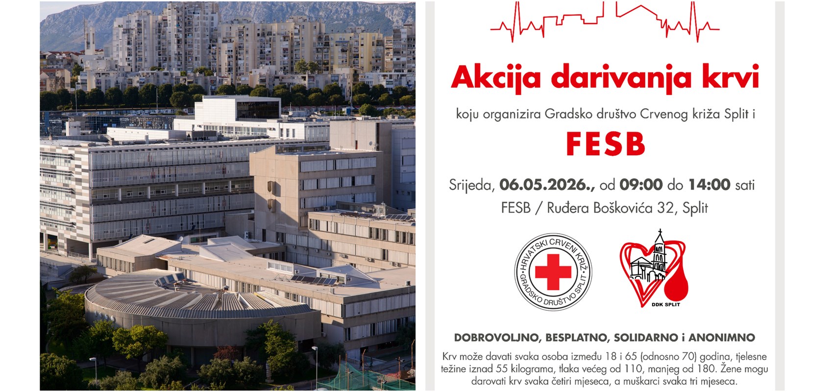 Akcija darivanja krvi na Fakultetu elektrotehnike, strojarstva, brodogradnje 